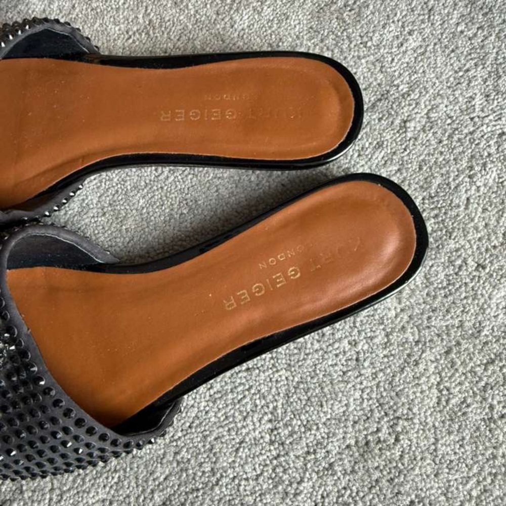 Women Kurt Geiger black mule sandal flat - Picture 4 of 9